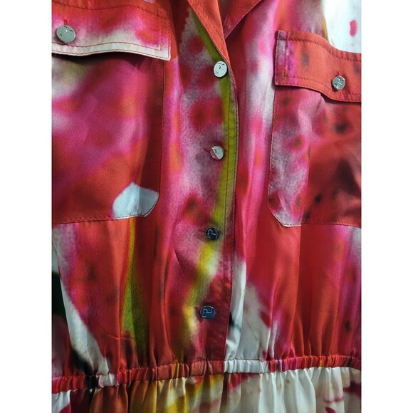 Tory Burch Printed Silk Twill Shirtdress Sz 12 Current Season $690 Retail - Picture 5 of 16